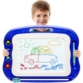 Vusum magnetic drawing board blue front view for kids