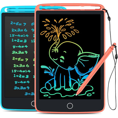 Tecjoe 2 Pack LCD Writing Tablet blue and pink front view