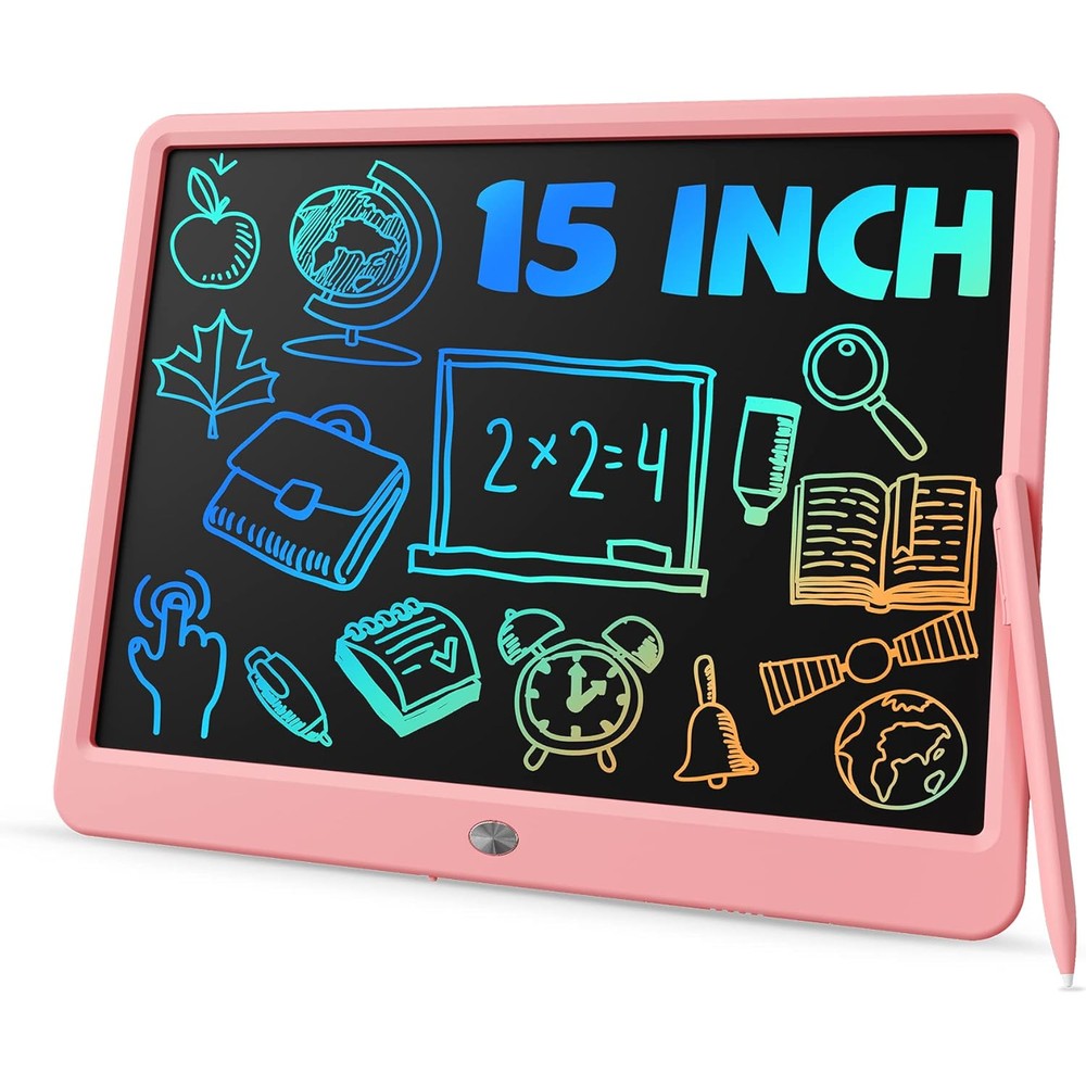 Tekfun 15 inch LCD writing tablet pink front view