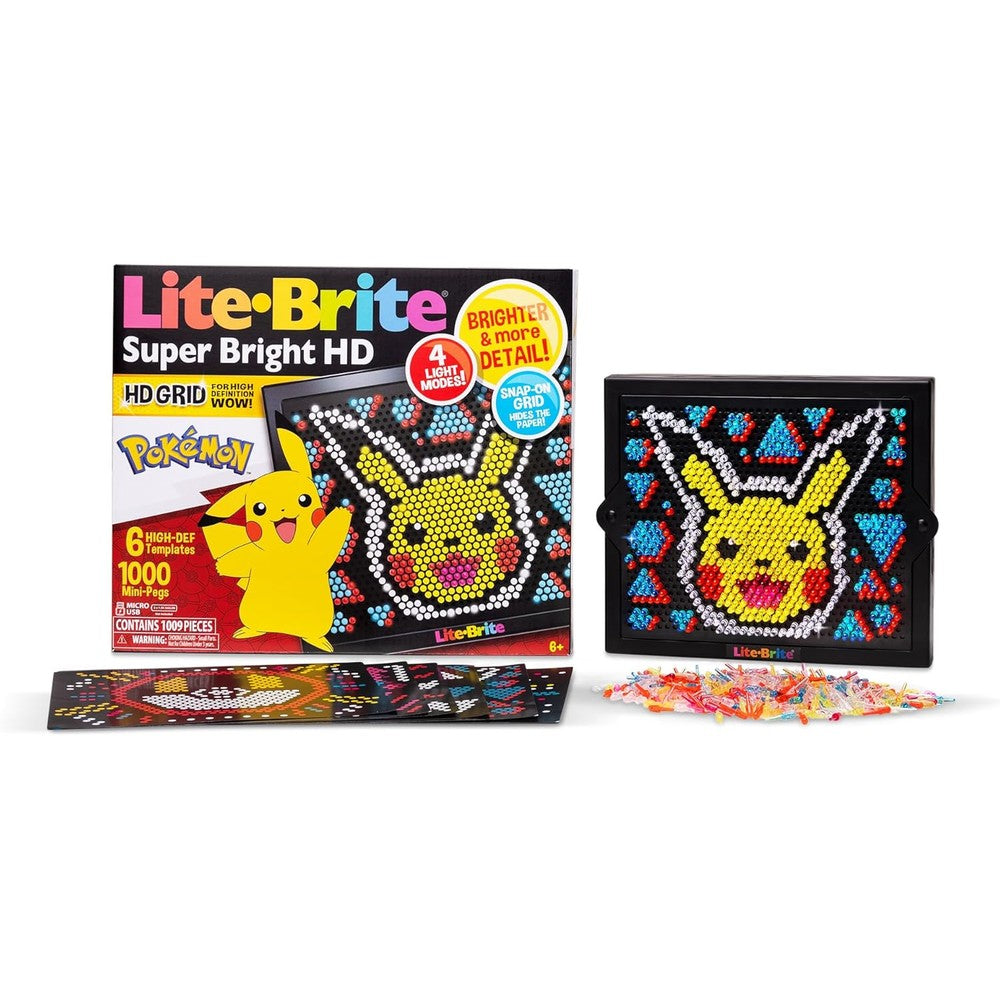 Lite Brite Super Bright HD Pokemon Edition front view of box