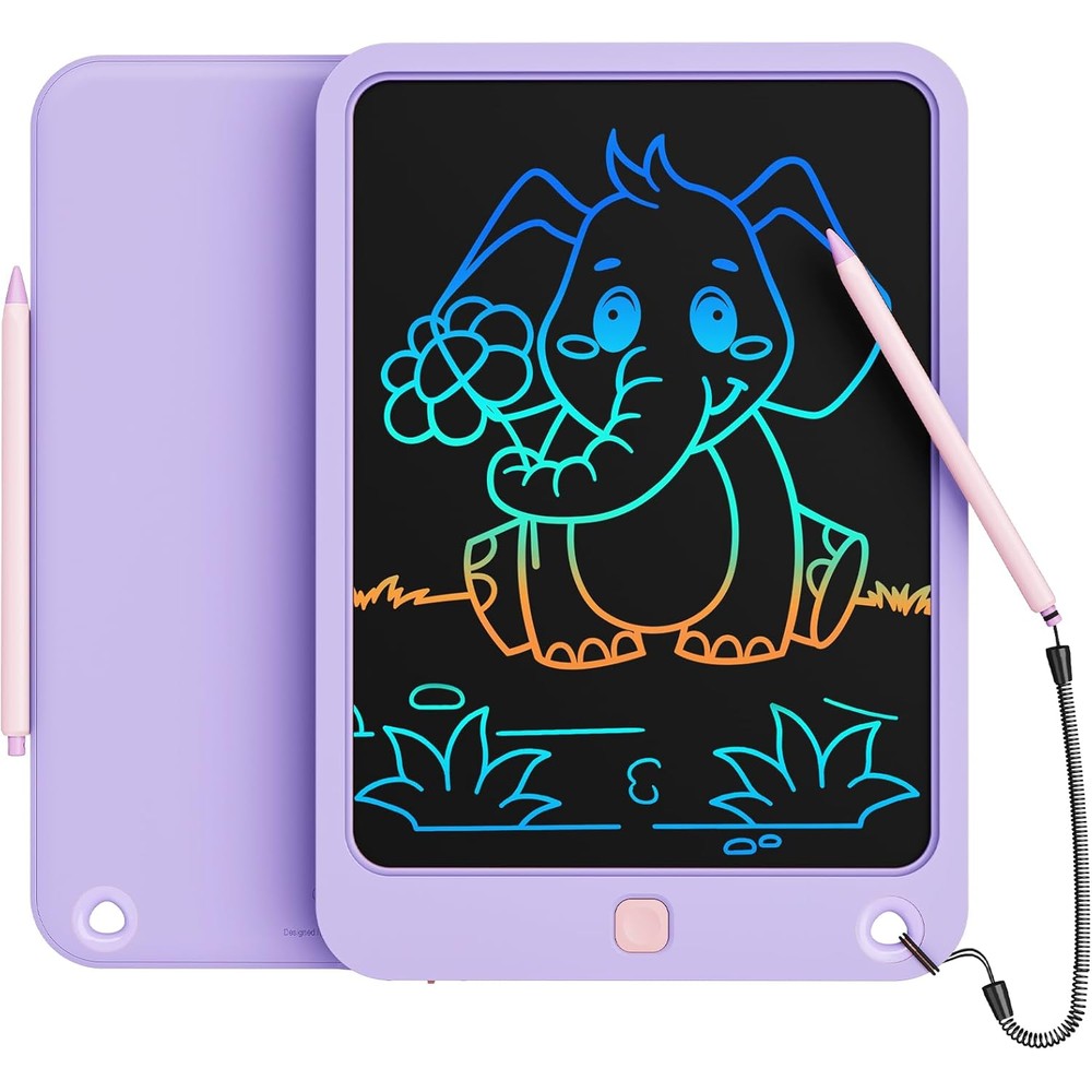 Kikapabi 10 inch LCD writing tablet purple front view