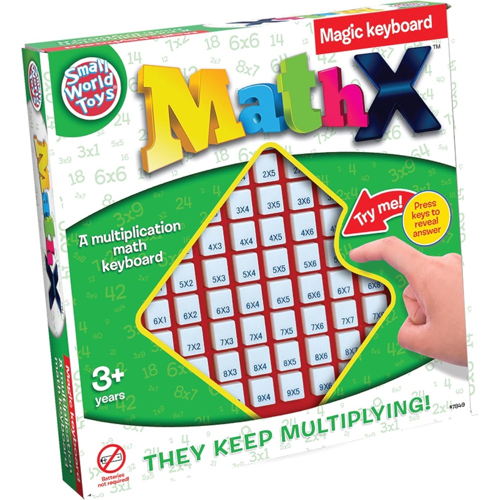 Small World Toys multiplication machine push button math board game front view