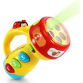 VTech Spin and Learn Color Flashlight front view highlighting yellow handle and red light ring