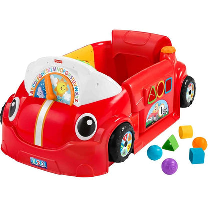 Fisher-Price Laugh and Learn Crawl Around Car front view interactive baby toy red color
