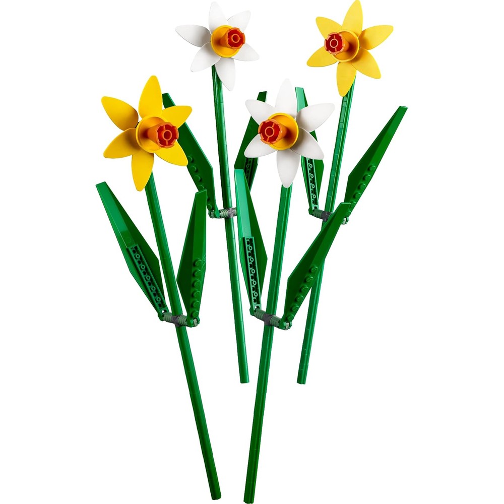LEGO Daffodils Botanical Collection 40646 front view premium home decor