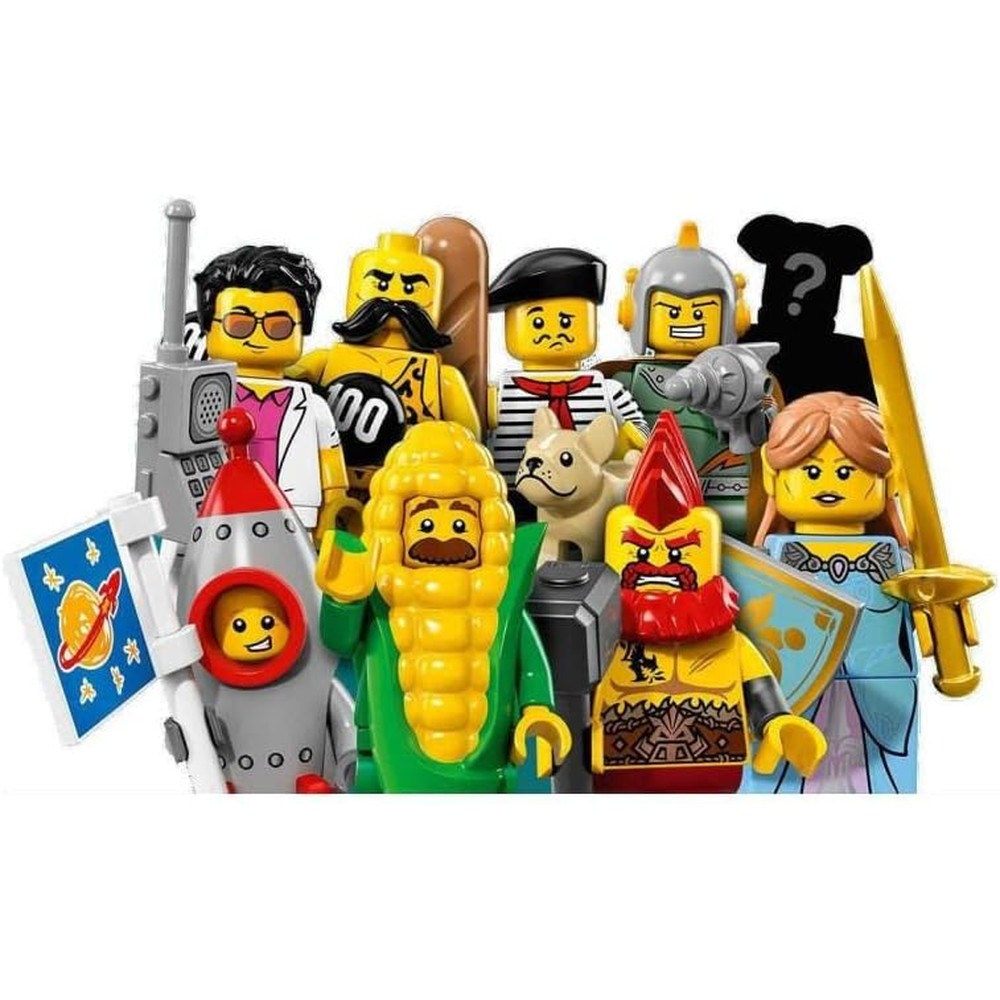 LEGO Minifigures Series 17 mystery blind bag front view showcasing collectible character packaging