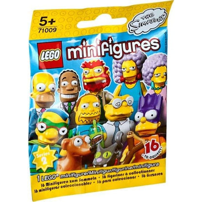 LEGO The Simpsons Series Two blind bag front view showing character artwork