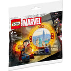 LEGO Marvel Doctor Strange's Interdimensional Portal polybag front view packaging showing the minifigure and built portal.