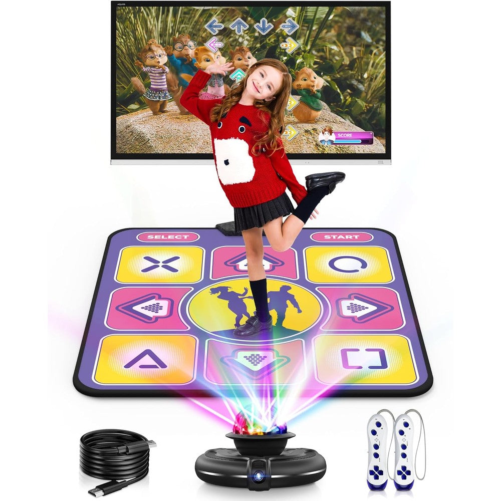 Acelufly electronic dance mat with HD camera front view