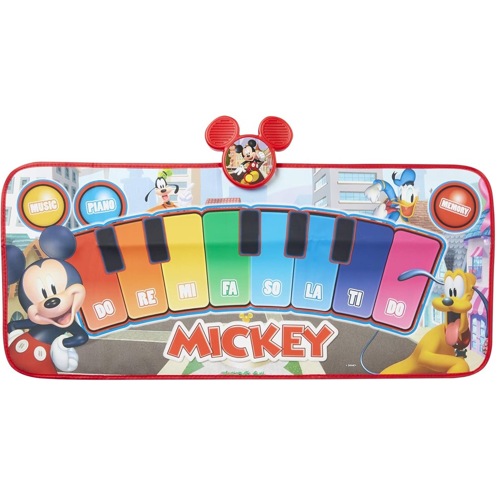 Mickey Mouse electronic music mat front view with piano keys