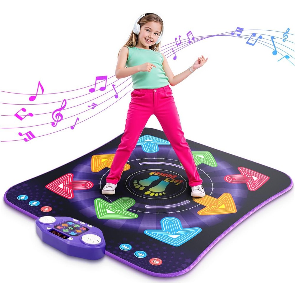 Waykee kids wireless Bluetooth dance mat front view