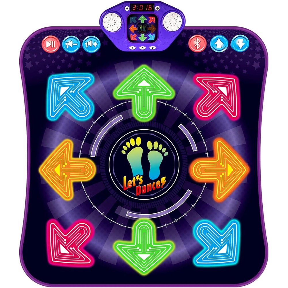 TooLion dance mat for kids front view with glowing buttons