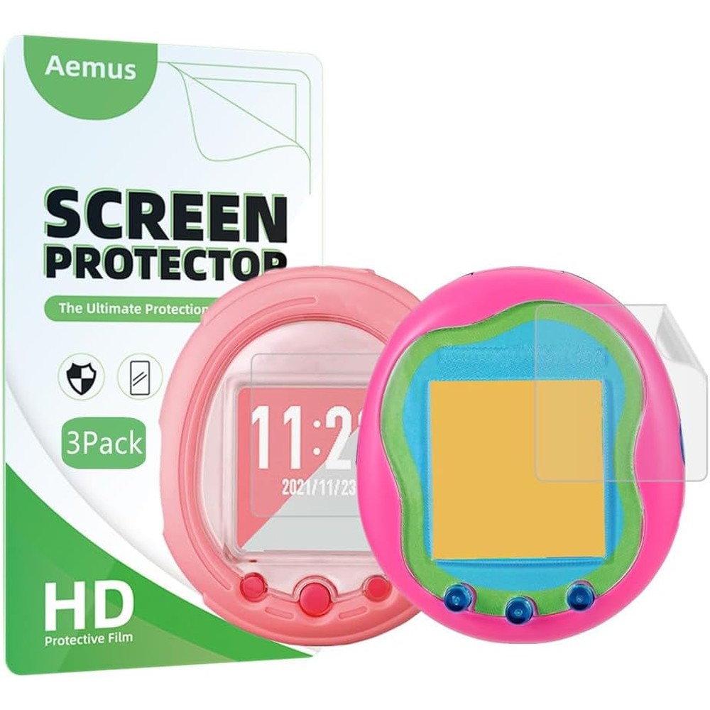 Aemus Tamagotchi screen protector clear film front packaging view