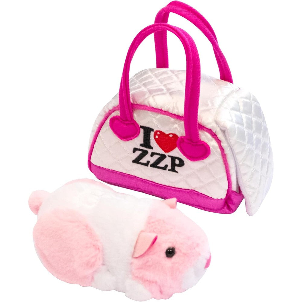 ZhuZhu City Hamster Jilly pink and white interactive electronic toy front view showcasing realistic plush design