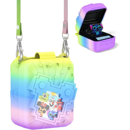 Nimuw Soft Silicone Case for Bitzee Disney Interactive Toy front view showcasing rainbow gradient protection