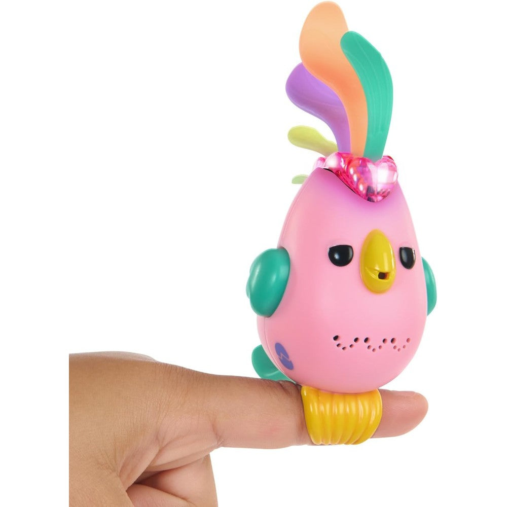 WowWee Fingerlings Sweet Tweets Interactive Bird front view pink Debbie toy