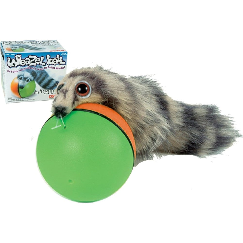 Toys-n-Games original weasel ball interactive motion toy front view motorized pet chase toy