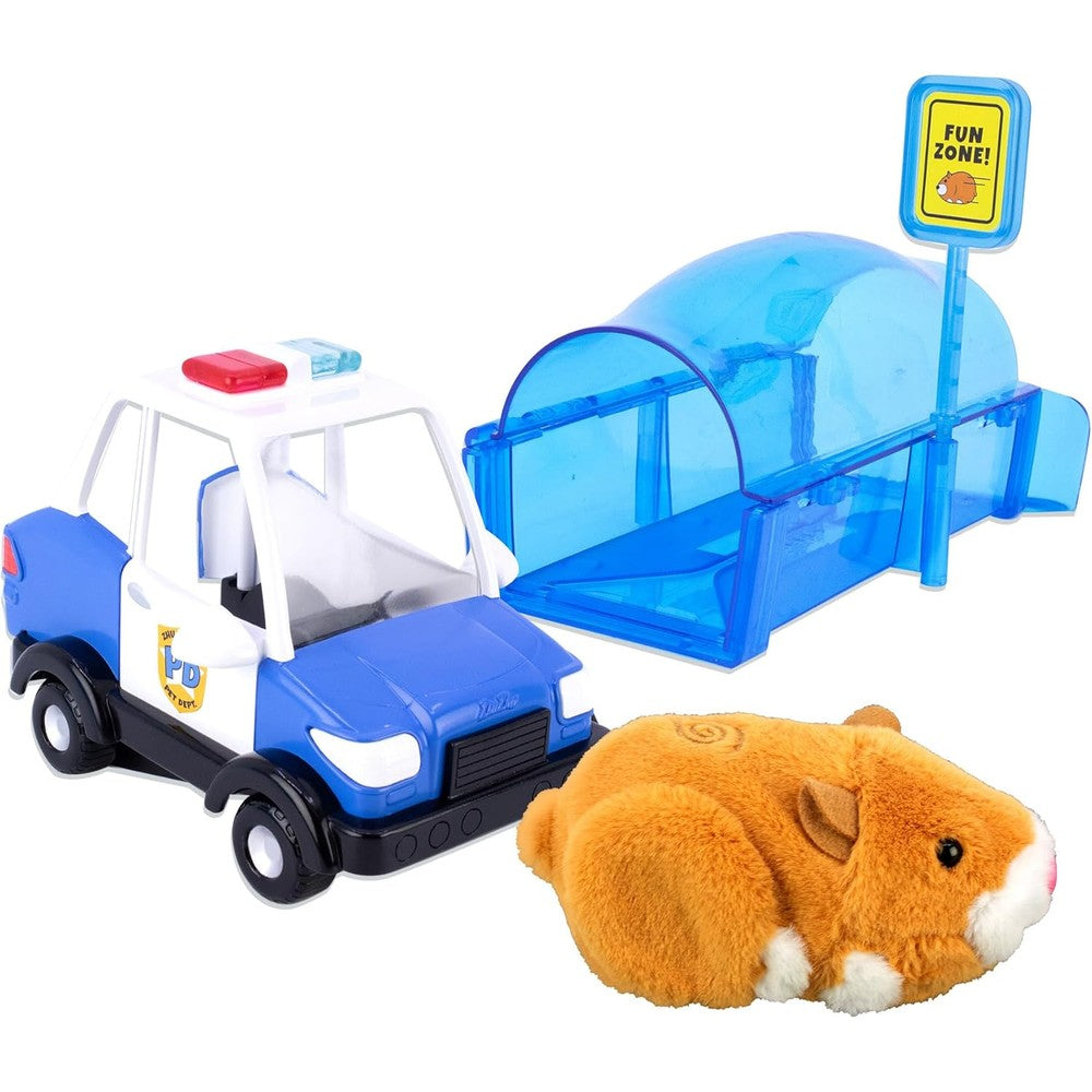 ZhuZhu City Electronic Hamster Police Car Toy front view packaging