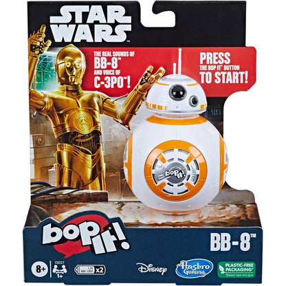 Hasbro Gaming Bop It Star Wars BB8 Edition electronic handheld game front view