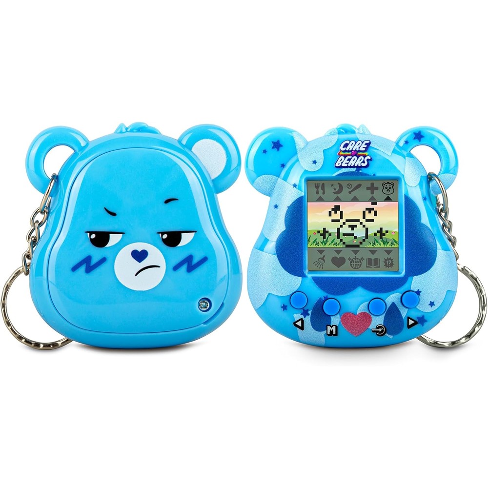 Care Bears digital pet grumpy bear front view showing blue case and screen