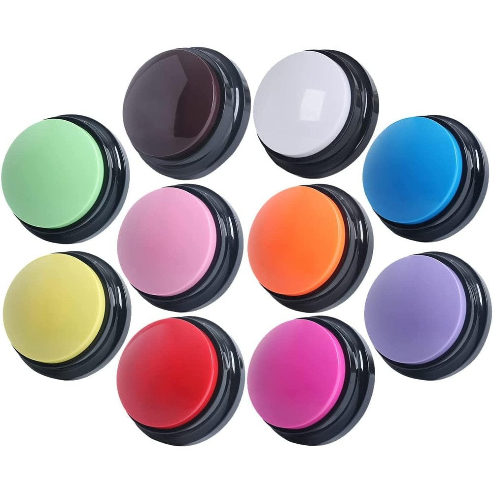 PELTEFLU Voice Recording Button multi color pet buzzer set front view