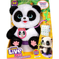 Little Live Pets My Baby Talking Panda ChuChu interactive plush toy front view with potty accessory
