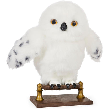Wizarding World Harry Potter Enchanting Hedwig Interactive Owl front view on perch