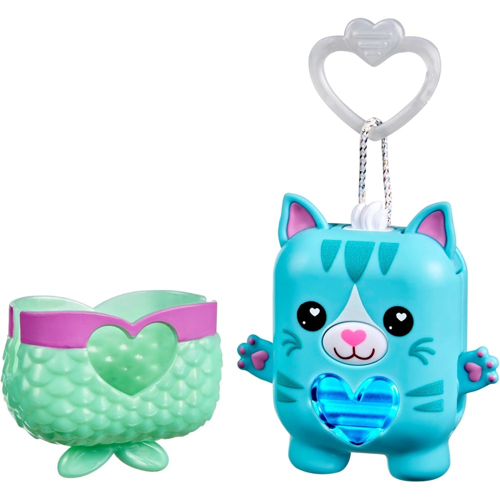 Hasbro Nano-MALS Pawtricia The Blue Kitty electronic pet cat front view showing light up heart meter