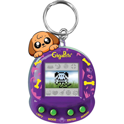 Top Secret Toys Giga Pets Pixel Puppy front view showing translucent purple shell packaging