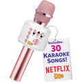 Move2Play Kids Bluetooth Karaoke Microphone front view in pink