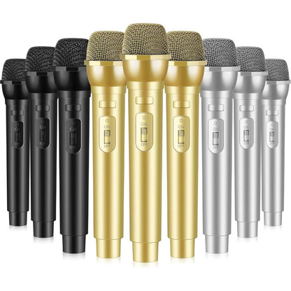 Sanwuta fake microphone prop front view for party costume accessories