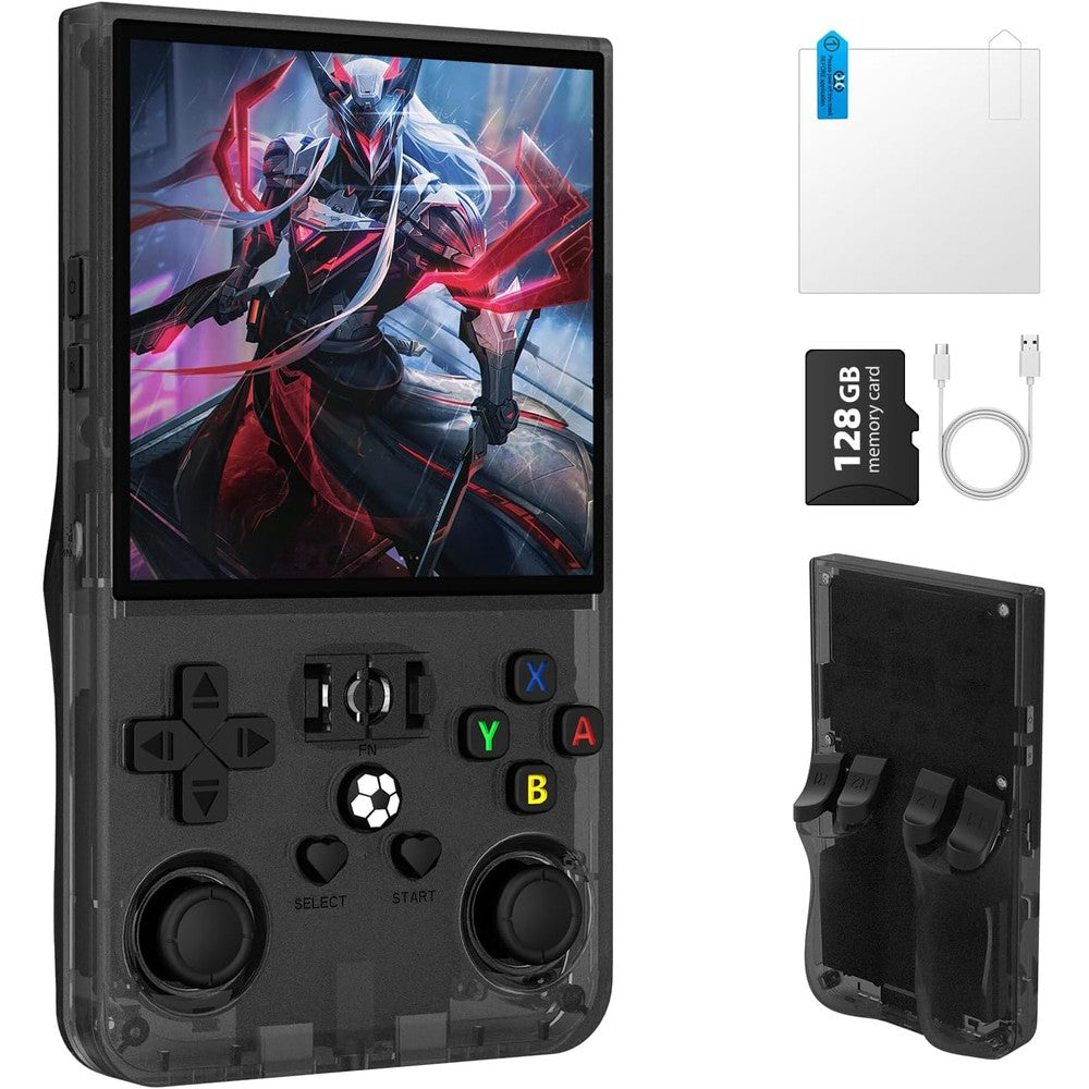 Aislpc R36MAX retro handheld gaming console front view in black