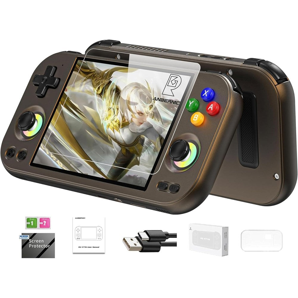 Aivuidbs RG477M retro handheld game console front view