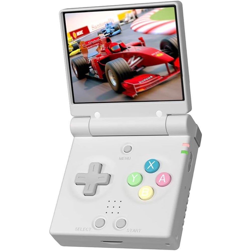 Miyoo Mini Flip retro handheld game console white front view