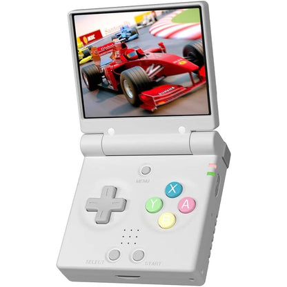 Miyoo Mini Flip retro handheld game console white front view