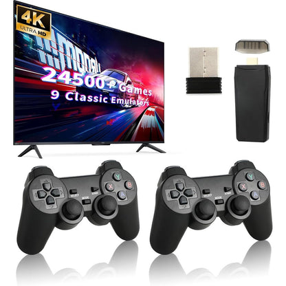 Lurmgm wireless retro game console front view with controllers