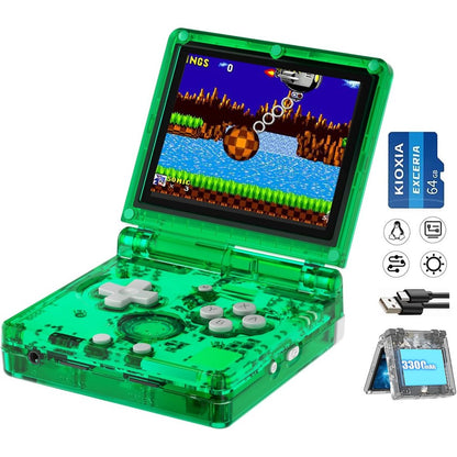 Aivuidbs RG35XXSP Flip Portable Retro Handheld Game Console 3.5 Inch IPS Screen Linux System With 64GB TF Card Pre-Installed 5532 Games - Image 1