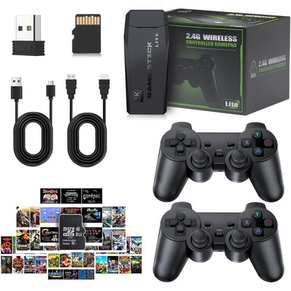 Topchances 2026 Retro Game Console front view with wireless controllers