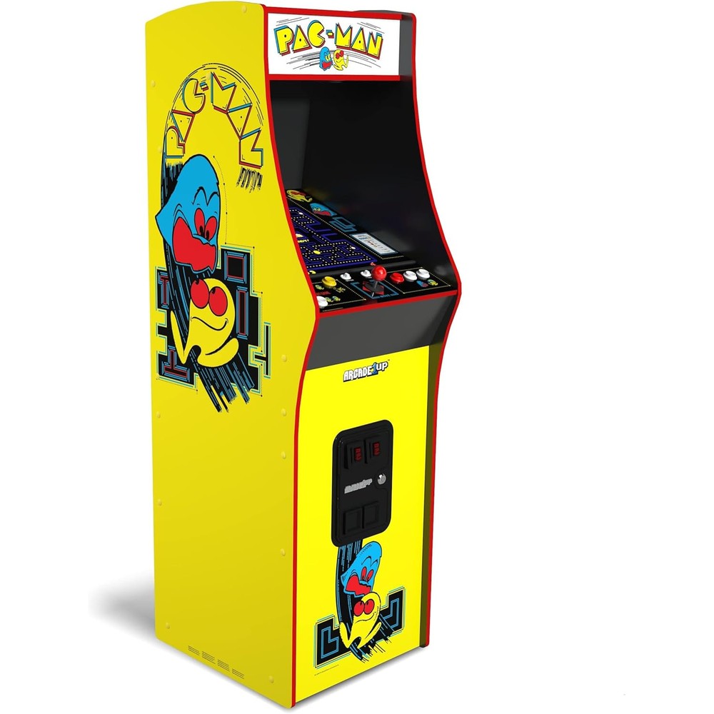 Arcade1Up Pac-Man Deluxe Arcade Machine front view for home gaming