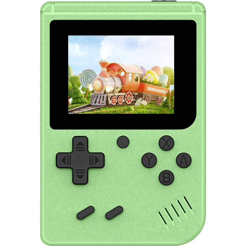 Xiskt retro handheld games console green front view portable gaming