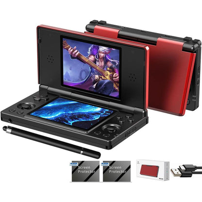 Zestioe Aivuidbs RG DS handheld console front view showing dual screens.