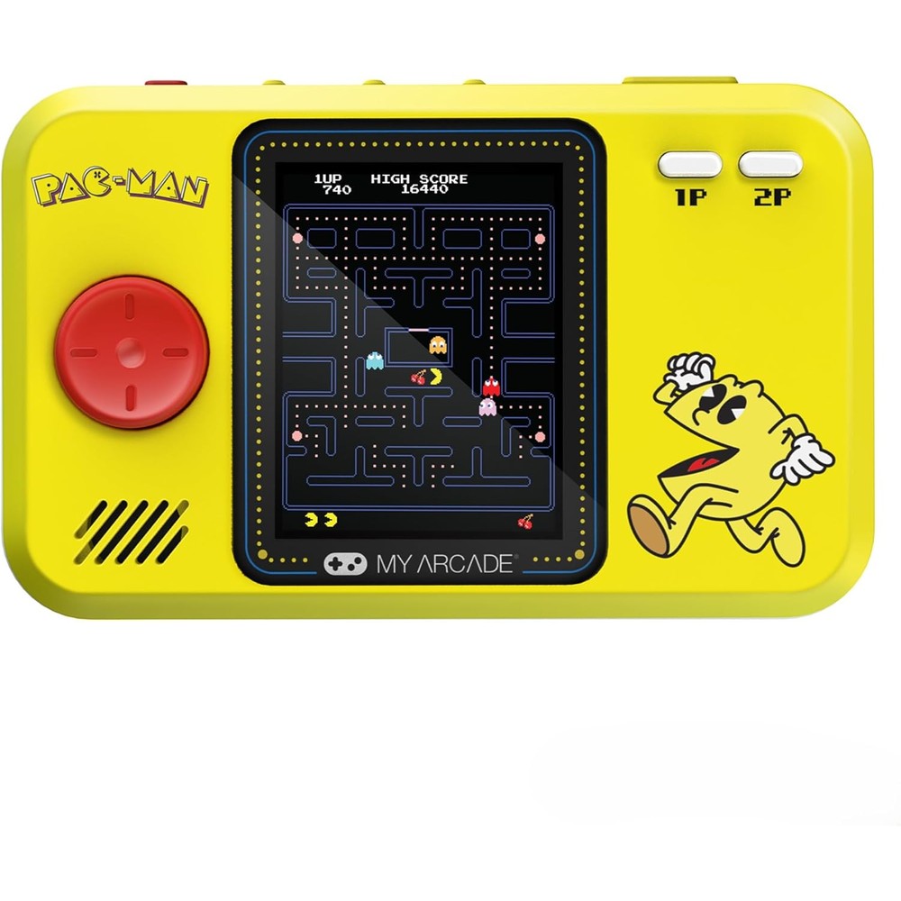 My Arcade Pac-Man Pocket Player Pro front view yellow console