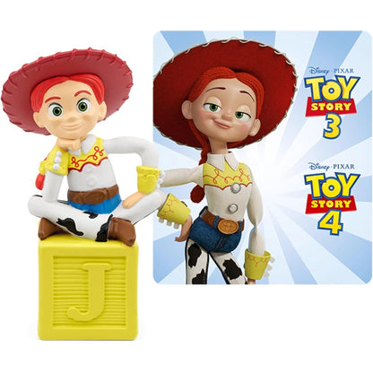 Tonies Jessie audio toy figurine front view featuring the Toy Story cowgirl character with her signature red hat.