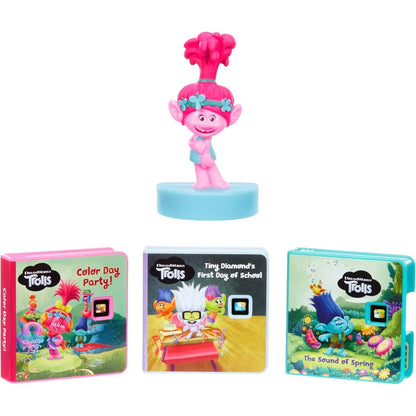 Little Tikes Story Dream Machine Trolls Special Day Collection front view of packaging box showing story reels and Poppy figure