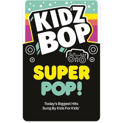Yoto Kidz BOP Super Pop audio card front view showing colorful album cover artwork.