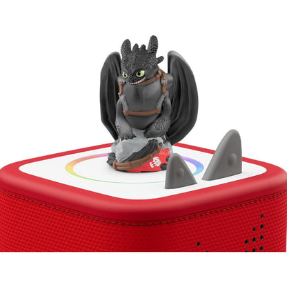 Tonies Toothless Audio Toy Figurine front view showcasing detailed black dragon design for interactive storytelling