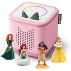 Tonies Toniebox 2 Disney Princess Bundle front view in Cloud Pink color featuring screen free audio player for kids