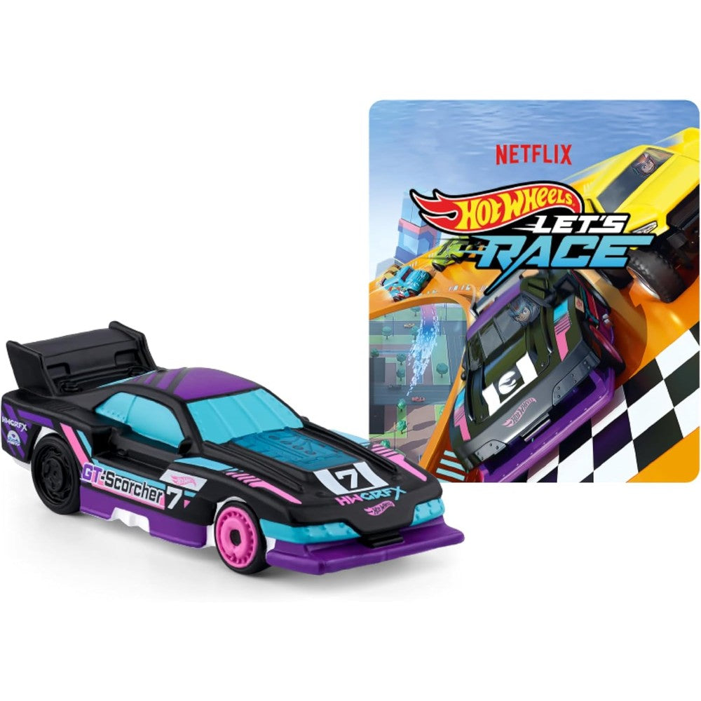 Tonies Hot Wheels Audio Toy Figurine front view showing the detailed toy car character for Toniebox.
