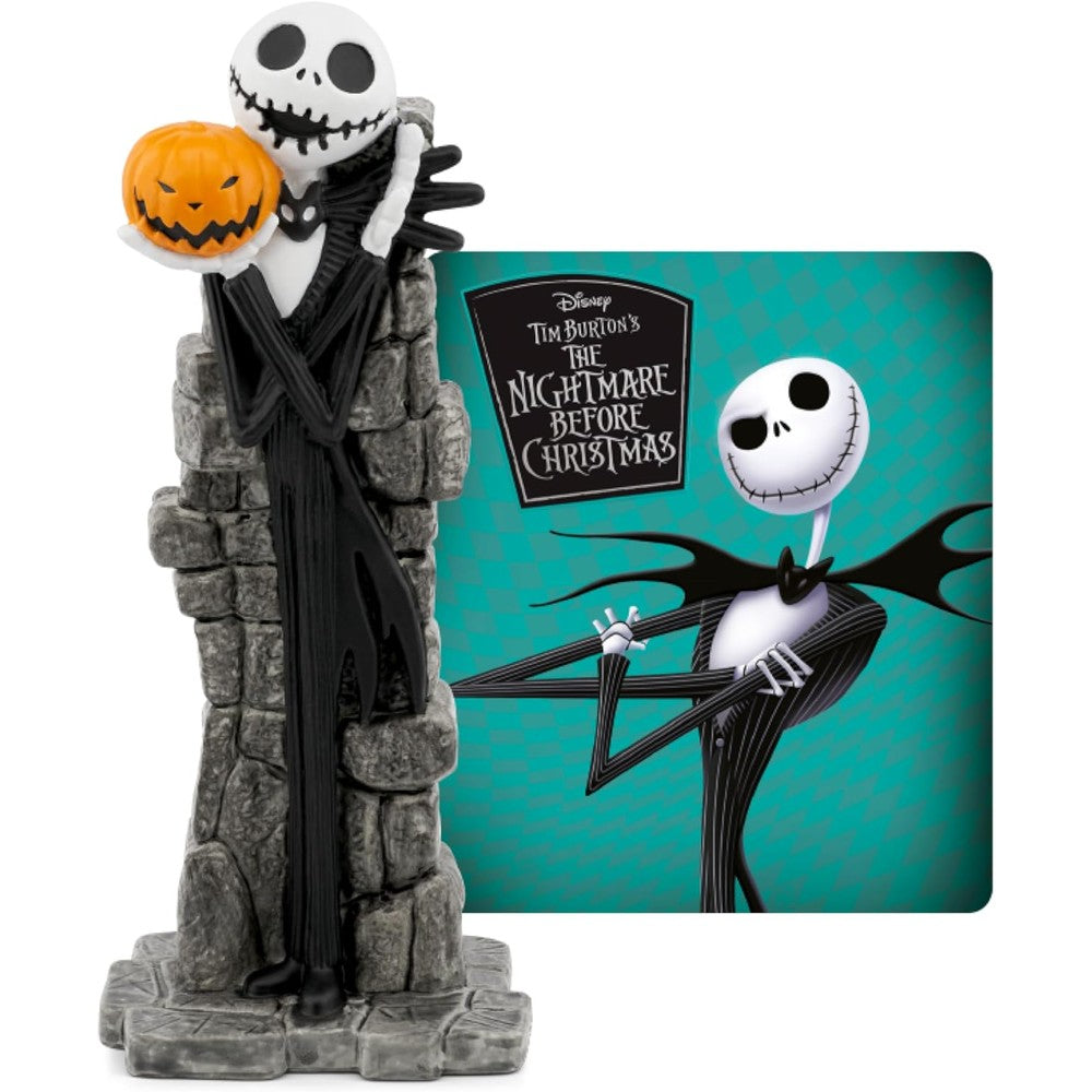 Tonies Jack Skellington audio toy figurine front view showing character holding a small pumpkin