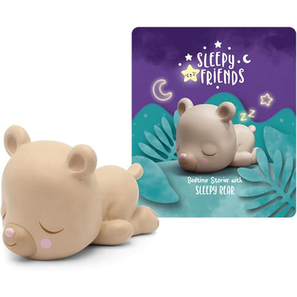 Tonies Sleepy Friends Bedtime Stories featuring Sleepy Bear front view showcasing the hand-painted details.